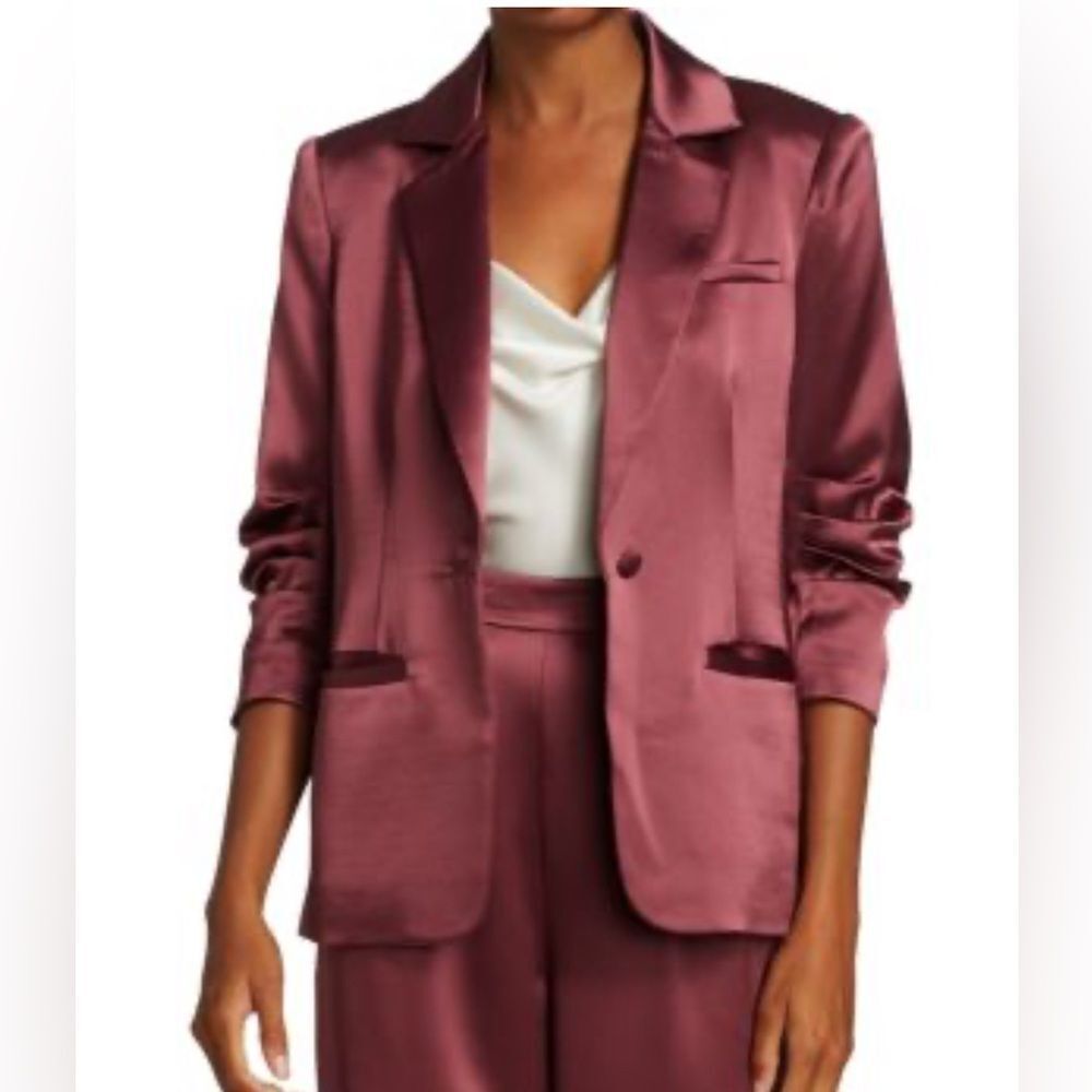 Cinq a Sept Khloe Smooth Satin Jacket 6